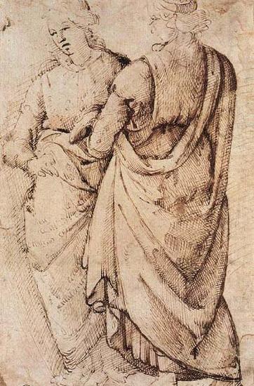 GHIRLANDAIO, Domenico Study of Two Women china oil painting image